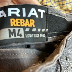 Men’s ariat rebar, low rise boot cut jeans